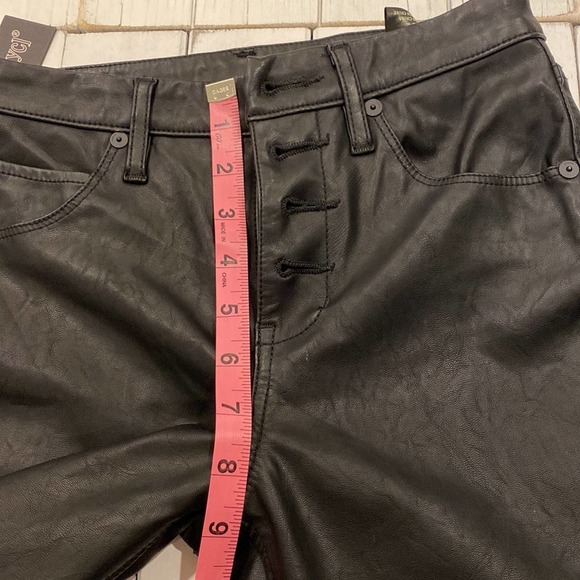 BlankNYC Faux Leather Exposed Button Fly Pants NEW - Picture 13 of 16